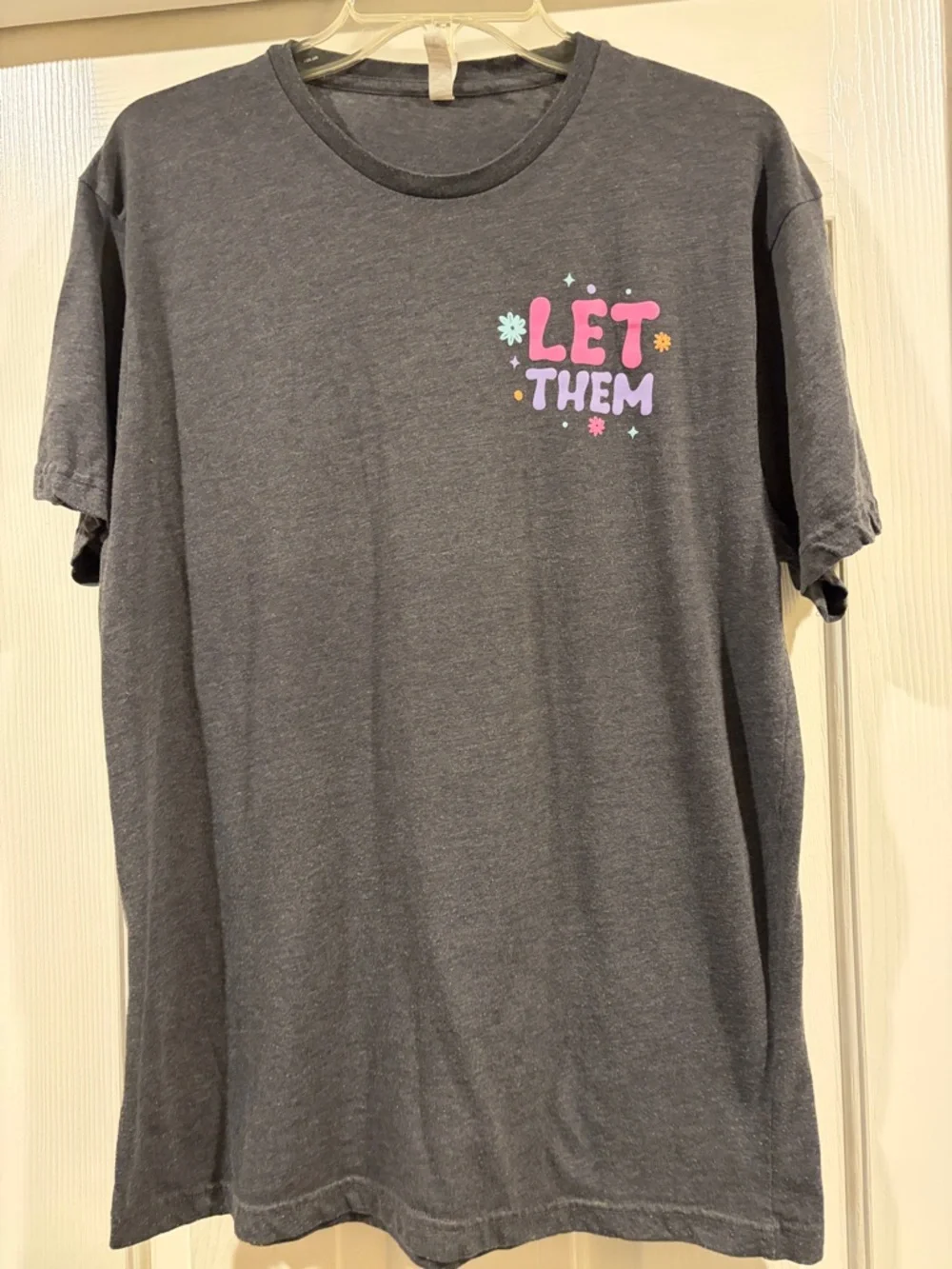 Love in Faith Let Them Graphic Short-Sleeve Tee - Charcoal size L - Picture 2 of 4